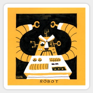 Retro Robot Sticker